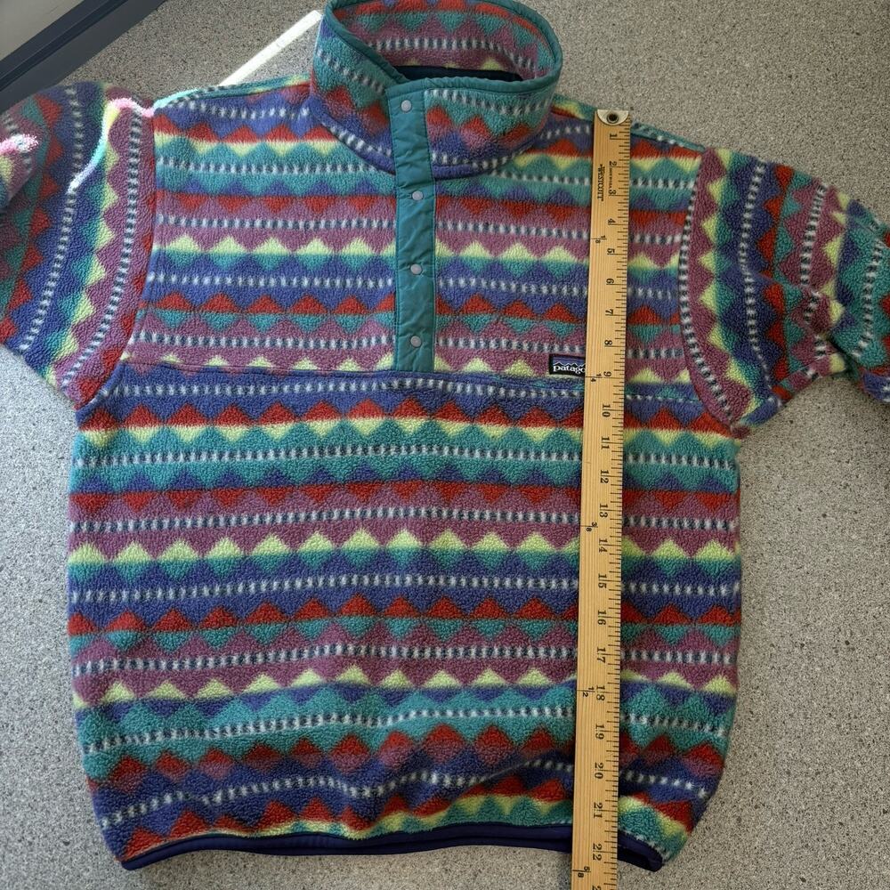 Patagonia Aztec Fleece Jacket Snap T Pullover Synchilla XS Vintage Made In USA - Picture 13 of 16